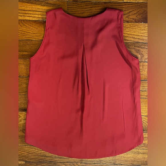 White House Black Market Coral Sleeveless V-Neck Blouse Women’s 6 - Picture 2 of 7